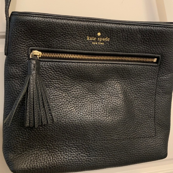 kate spade black cross body with tassel zipper - Picture 2 of 3